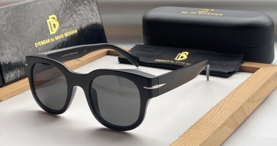 Db Eyewear By David Beckham Db Squared Metal Clip-on Sunglasses In  Gold,green | ModeSens