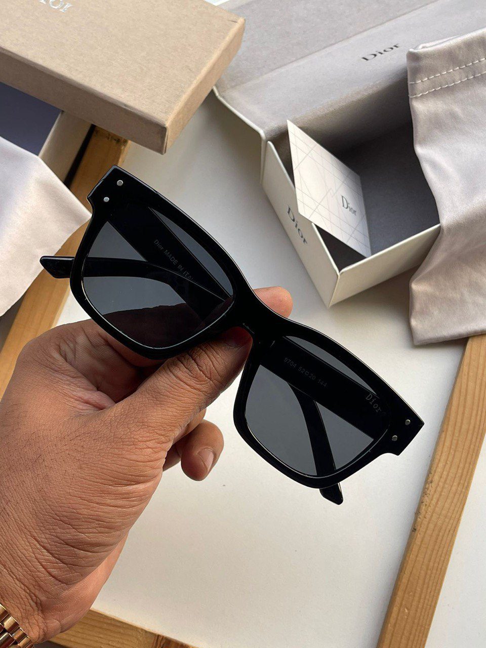 Christian Dior Men's Black Suit Key Hole Sunglasses - ShopStyle